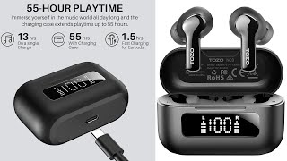 TOZO NC3 Active Noise Cancelling Bluetooth Headphone with 55H Playtime