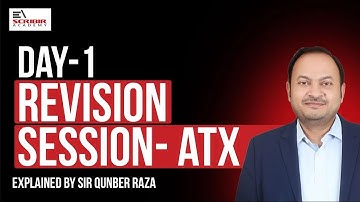 ACCA | Revision Session Day - 1 | December 2025 | ATX |  @EscribirAcademy ​