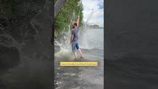 Rope swing gone WRONG 😱 #afv #fail #funnyvideos