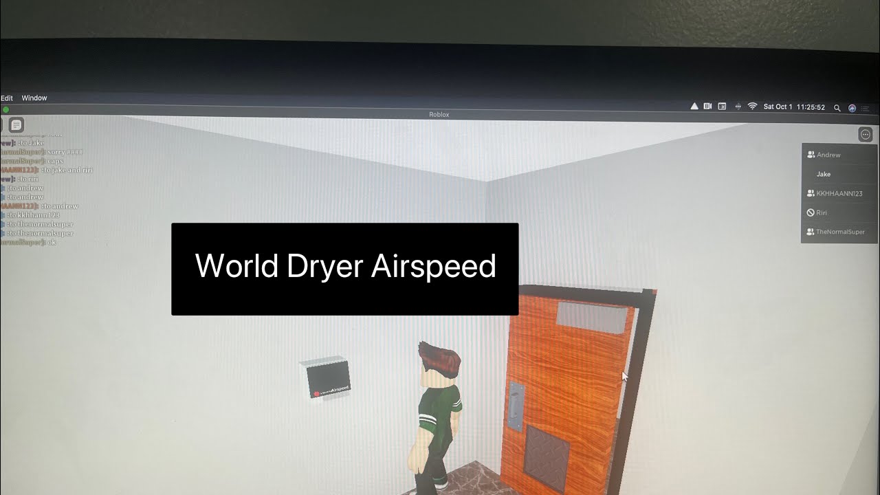 World Dryer Airspeed Speedway, A hand dryer game with no menu Roblox