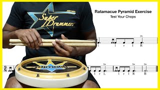 INTERMEDIATE FOR DRUMMERS | Ratamacue Pyramid Exercise