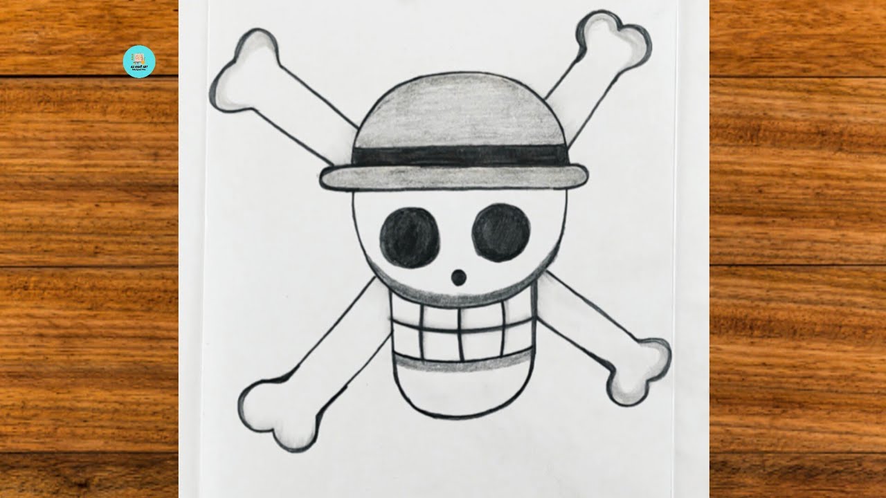 Easy One piece skull drawing tutorial | Step By Step anime drawing ...