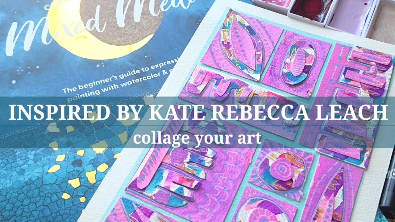COLLAGE! your ABSTRACT WATERCOLOR and MIXED MEDIA DOODLE - YouTube