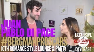Juan Pablo Di Pace #FullerHouse interview at Doris Bergman's 10th Romance Style Lounge & Oscar Party
