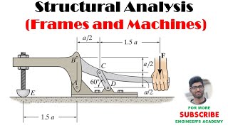 6-80 Structural Analysis | Frames and Machines | Hibbeler Statics | Engineers Academy