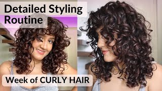 Detailed Styling Routine for 2c-3a Curly Hair + a week of CURLY HAIR ft. TRUE FROG new launches