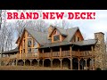 Renovating an abandoned log cabin mansion new deck  part 29