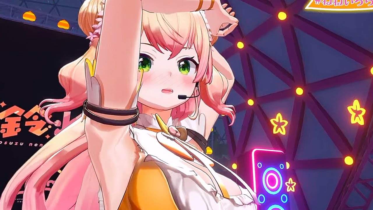 Nene Shows Her Waki During 3D Live【ENG Sub/Hololive】