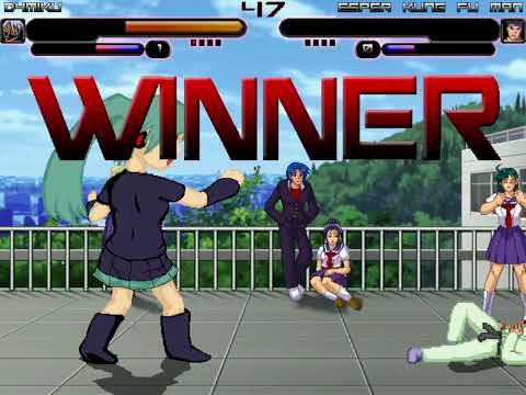 Mugen Random Battles: D4 Miku (Me) Vs ESPER Kung Fu Man