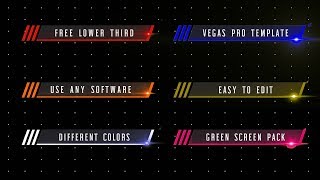 FREE Lower Thirds Green Screen Pack 2 w/ Sony Vegas Pro Template