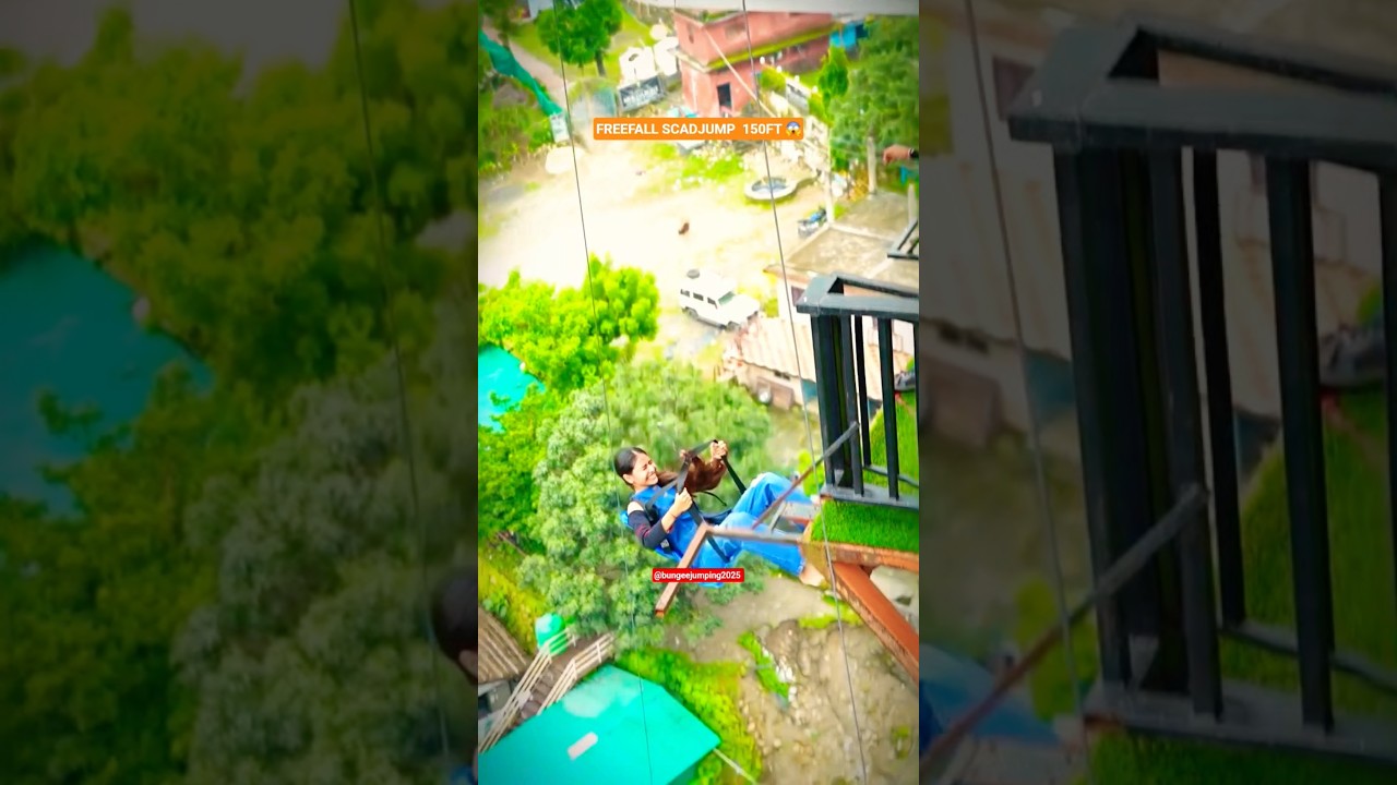 150 FT SCAD Jump Freefall | Extreme Adventure in India | No Rope, No Parachute!😱