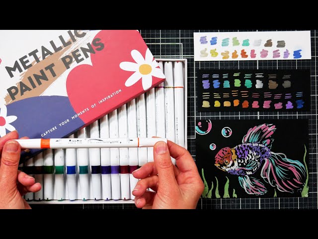 Metallic Paint Pens Acrylic Paint Markers For Scrapbook - Temu