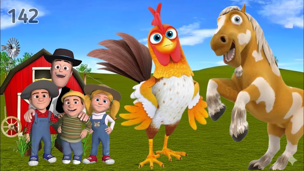 El Pollito pío 3d | El toro se congela jugando game Ep-18 en el juegodel Toro y el Tractor 3D 2025