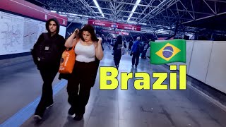 Famous São Paulo Metro, Brazil 🇧🇷 4K Subway Walking Tour (Ultra HD) 2026 Wealth