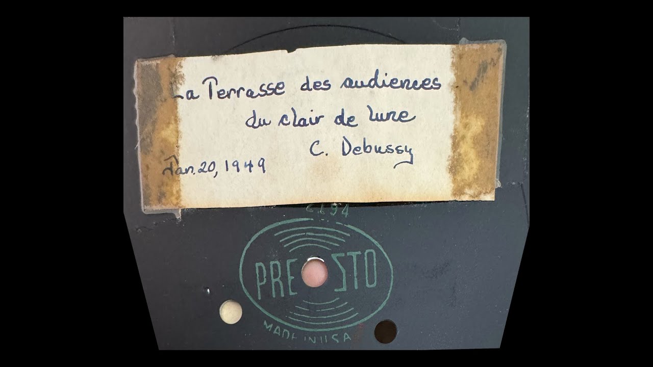 Claude Debussy Prelude, La terrasse des audiences du clair de lune, Milton Stern, piano Claude Debussy Prelude, La terrasse des audiences du clair de lune, Milton Stern, piano