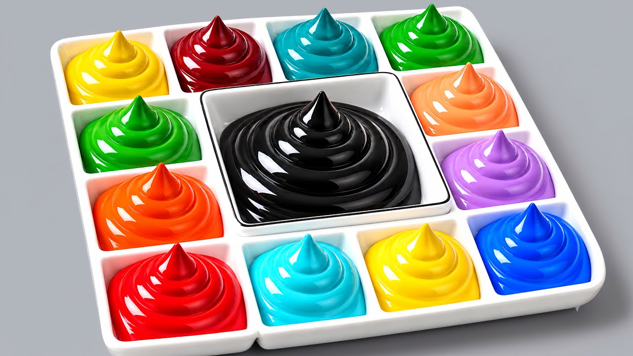 🤩5 Basic Colors Create AMAZING Rainbow Colors! 🌈🤯| satisfying color ...