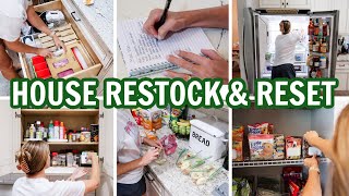 NEW CLEAN & ORGANIZE WITH ME + HOUSE RESTOCK & RESET | CLEANING MOTIVATION | Amy Darley