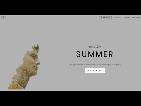 how to make horizontal scrolling website || fixed navigation bar css