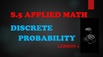 1. DISCRETE RANDOM VARIABLES: LESSON1️⃣