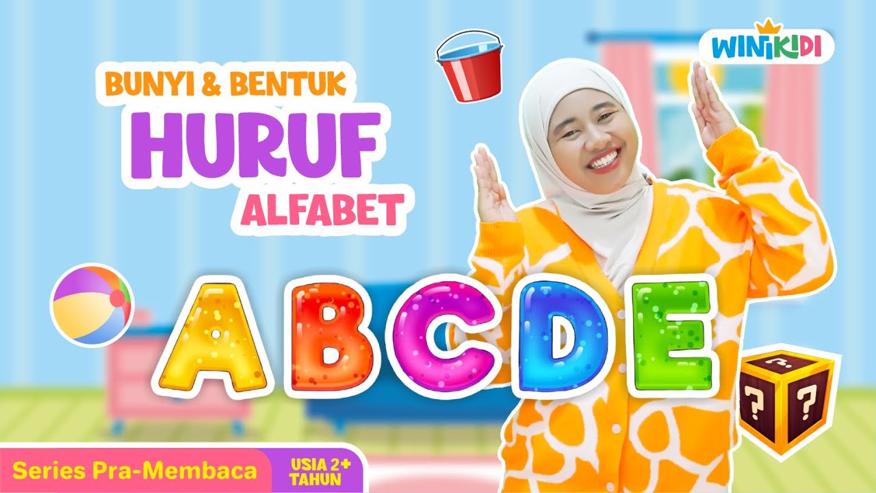 BELAJAR HURUF ALFABET - Mengenal Bunyi Huruf Fonik A B C D E dan Menebak Isi Kotak Ajaib