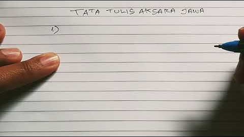 Belajar aksara jawa: tata tulis