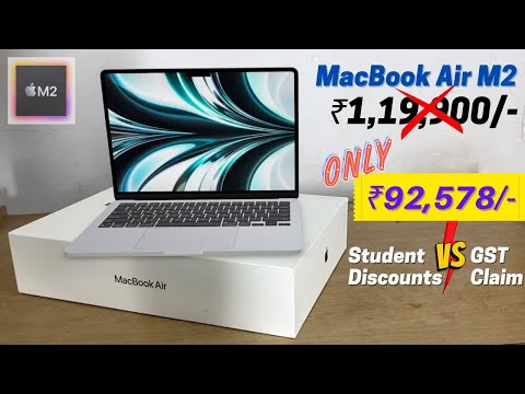 New MacBook Air M2 ₹92,578/- With Student Discounts & GST Credit || M2 MacBook Air Discount Offer