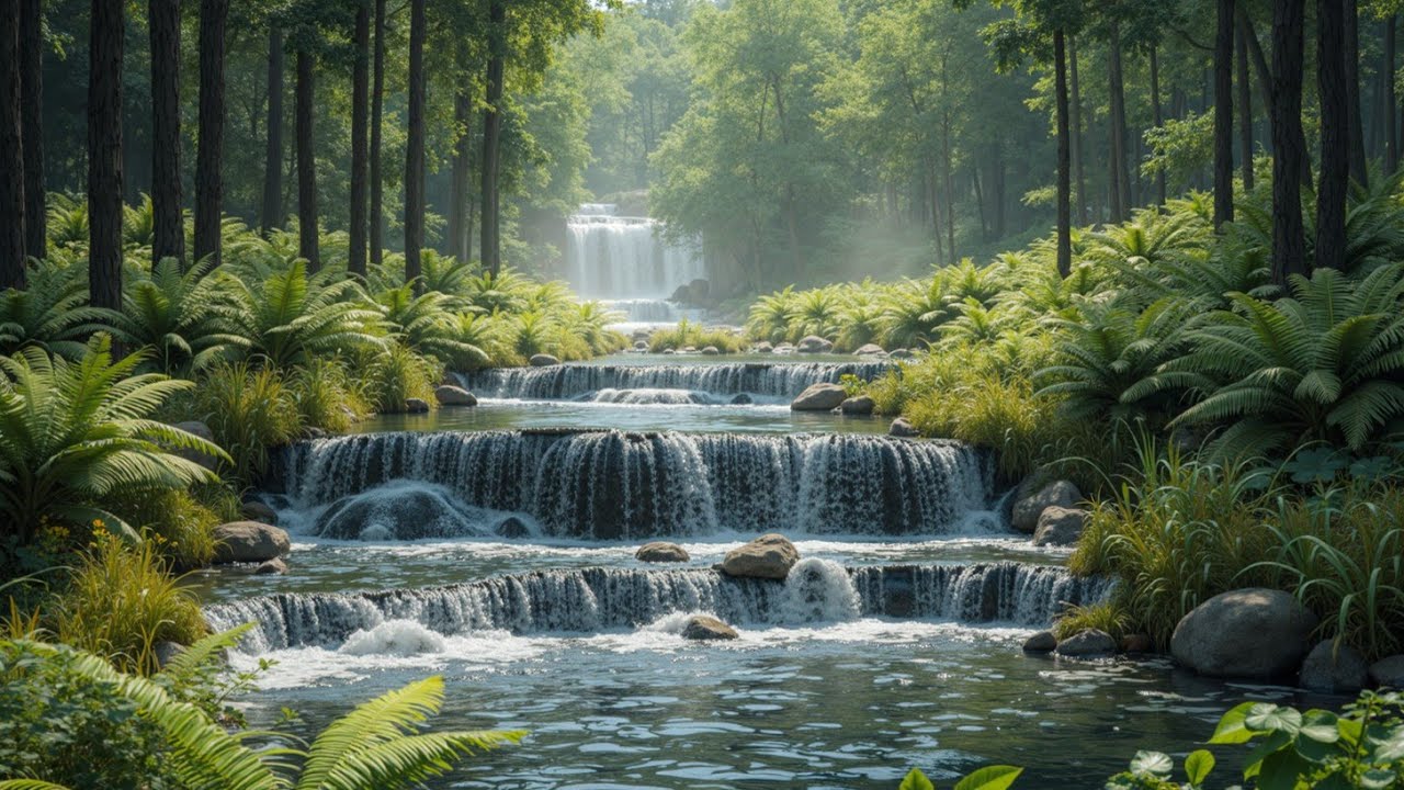 Forest Waterfall Sounds - Nature Stream Symphony - Relaxing Water & Bird Sounds for Sleep Forest Waterfall Sounds - Nature Stream Symphony - Relaxing Water & Bird Sounds for Sleep
