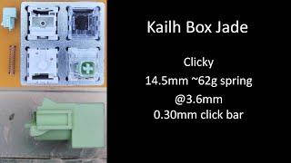 Kailh Box Jade Switch Stereo Sound Test, Stock Lubed Filmed Tapping Typing