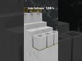 0% vs 100% Cube Softness in Drop Simulation #shorts #physics