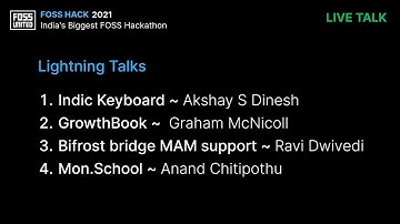 Lightning Talks | #FOSSHack21