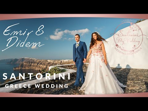 Santorini wedding | Emir & Didem | at Venetsanos winery venue !!