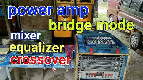 power amp bridge mode with mixer, EQ, crossover