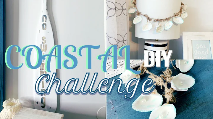 COASTAL DECOR DIY CHALLENGE | DOLLAR TREE DIY SHELL GARLAND | BOAT OAR SIGN | HOST: HEIDI SONBOUL