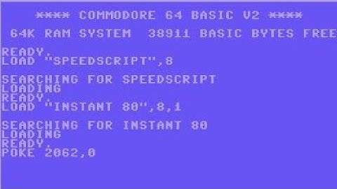 Install 80 Column Preview For C64 Speedscript 3.2
