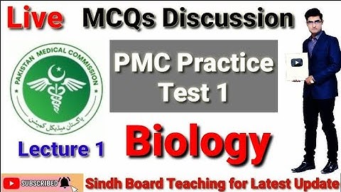 Live MCQs Discussion PMC Practice Test 1 (Biology) Lecture 1 #mdcat