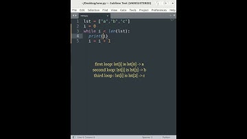 Looping through a list using while loop #pythonprogramming #pythonforbeginners #shorts #python