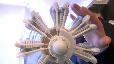3D Printed Radial Engine Model   Euromold 2012