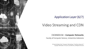[MOOC] 2.6 Video Streaming and CDN