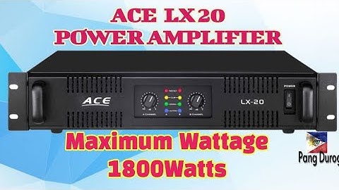 Ace LX20 Power Amplifier Review Sound Check
