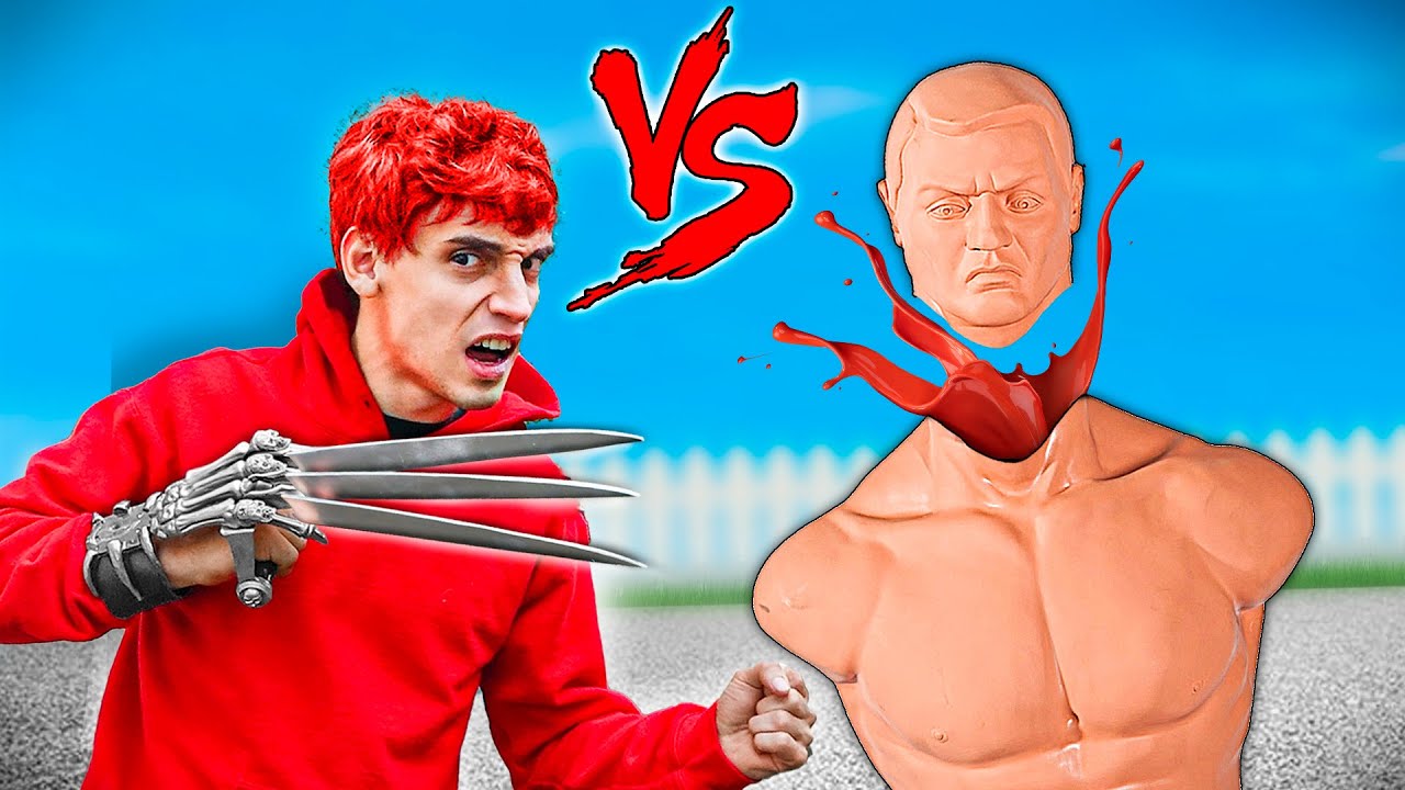 🩸Реалистичные части тела VS Опасное оружие из фильмов🩸