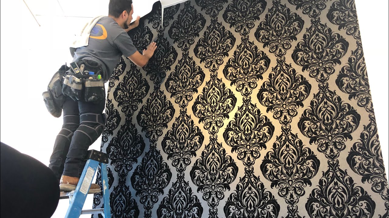 Residencial wallpaper installation! YouTube