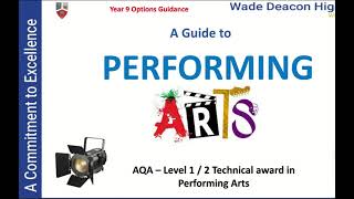 Year 9 Options - Performing Arts