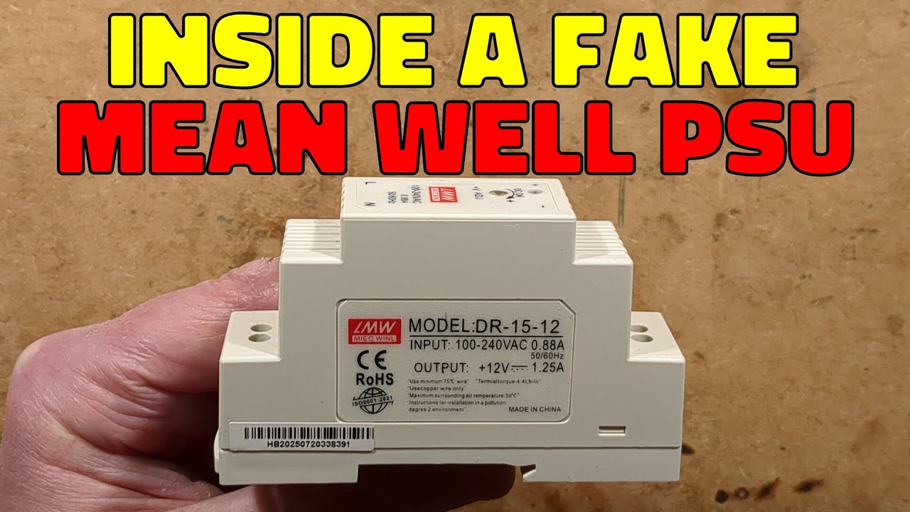 Inside a fake Mean Well DIN-rail PSU - with schematic