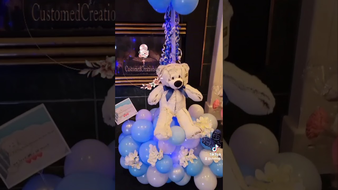 welcome to the world baby boy, balloon arrangement