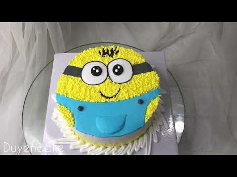 Làm bánh kem minion đơn giản | how to make a minion cake | Foci