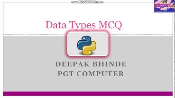 Python Data Types MCQ
