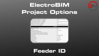 ElectroBIM for Revit Project Options: Feeder ID