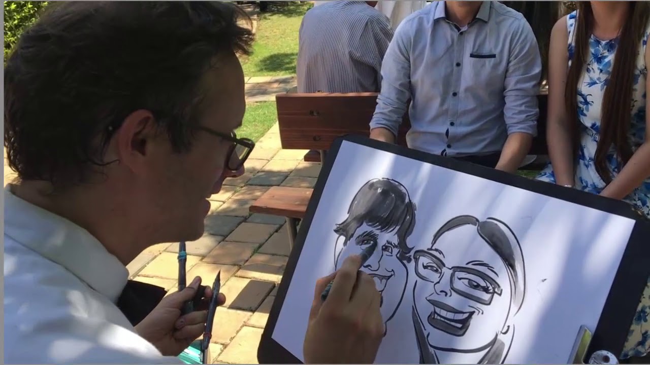 Wedding drawing, caricatures at events