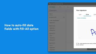 How to auto fill date fields with Fill all option