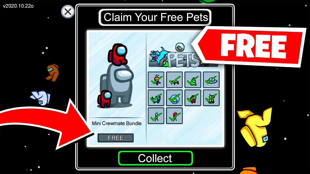 ALL PLAYERS CAN NOW GET FREE PETS IN AMONG US! (iOS/ANDROID/PC) YouTube